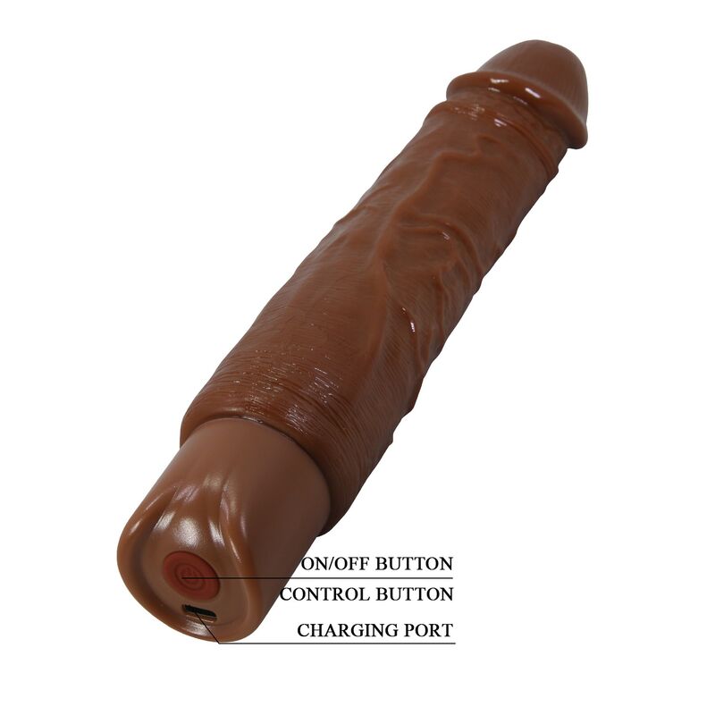 PRETTY LOVE - DUKE VIBRADOR REALÍSTICO 23,5 CM Ø 4,8 CM COLOR MARRÓN - Imagen 8