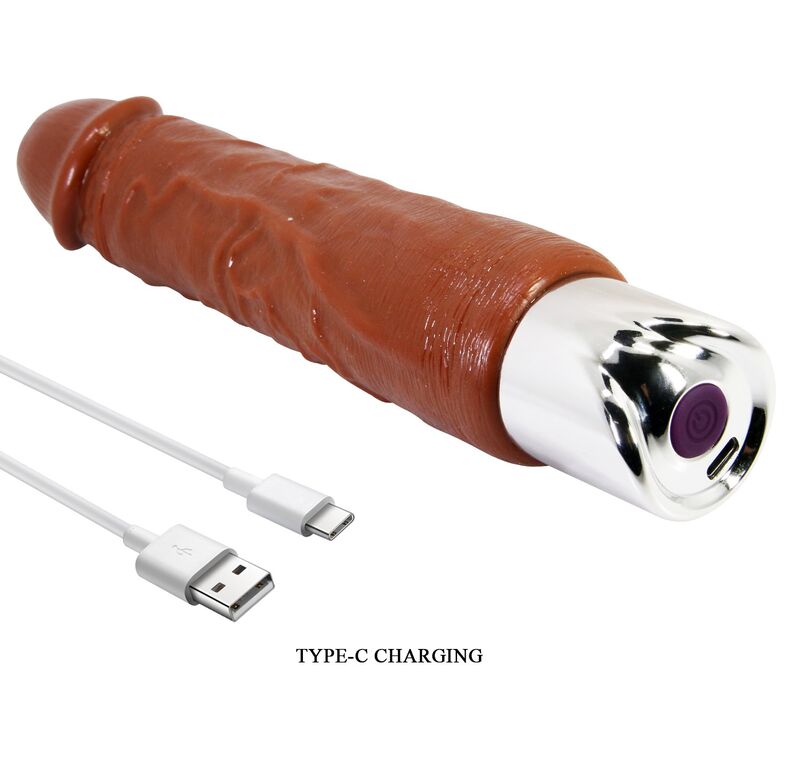 PRETTY LOVE - DUKE VIBRADOR REALÍSTICO 23,5 CM Ø 4,8 CM COLOR MARRÓN - Imagen 5