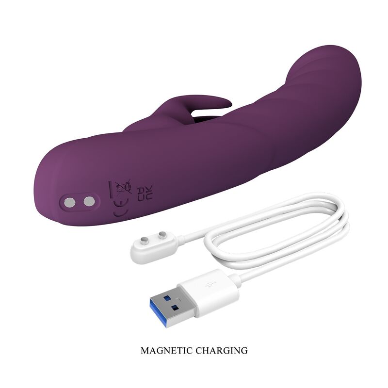 PRETTY LOVE - HARPER VIBRADOR RABBIT RECARGABLE 10 FUNCIONES MORADO - Imagen 5