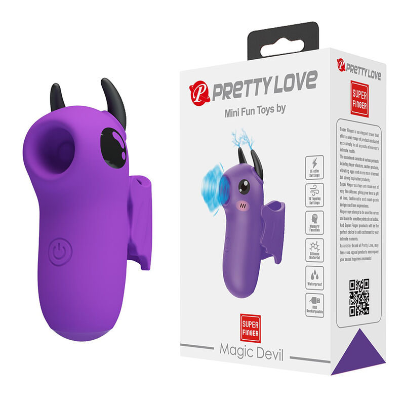 PRETTY LOVE - MAGIC DEVIL ESTIMULADOR DE DEDO RECARGABLE MORADO - Imagen 4