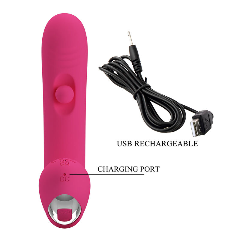 PRETTY LOVE - DUDEN VIBRADOR DE SILICONA RECARGABLE 12 MODOS DE VIBRACIÓN Y 3 MODOS DE BALANCEO ROSA - Imagen 13